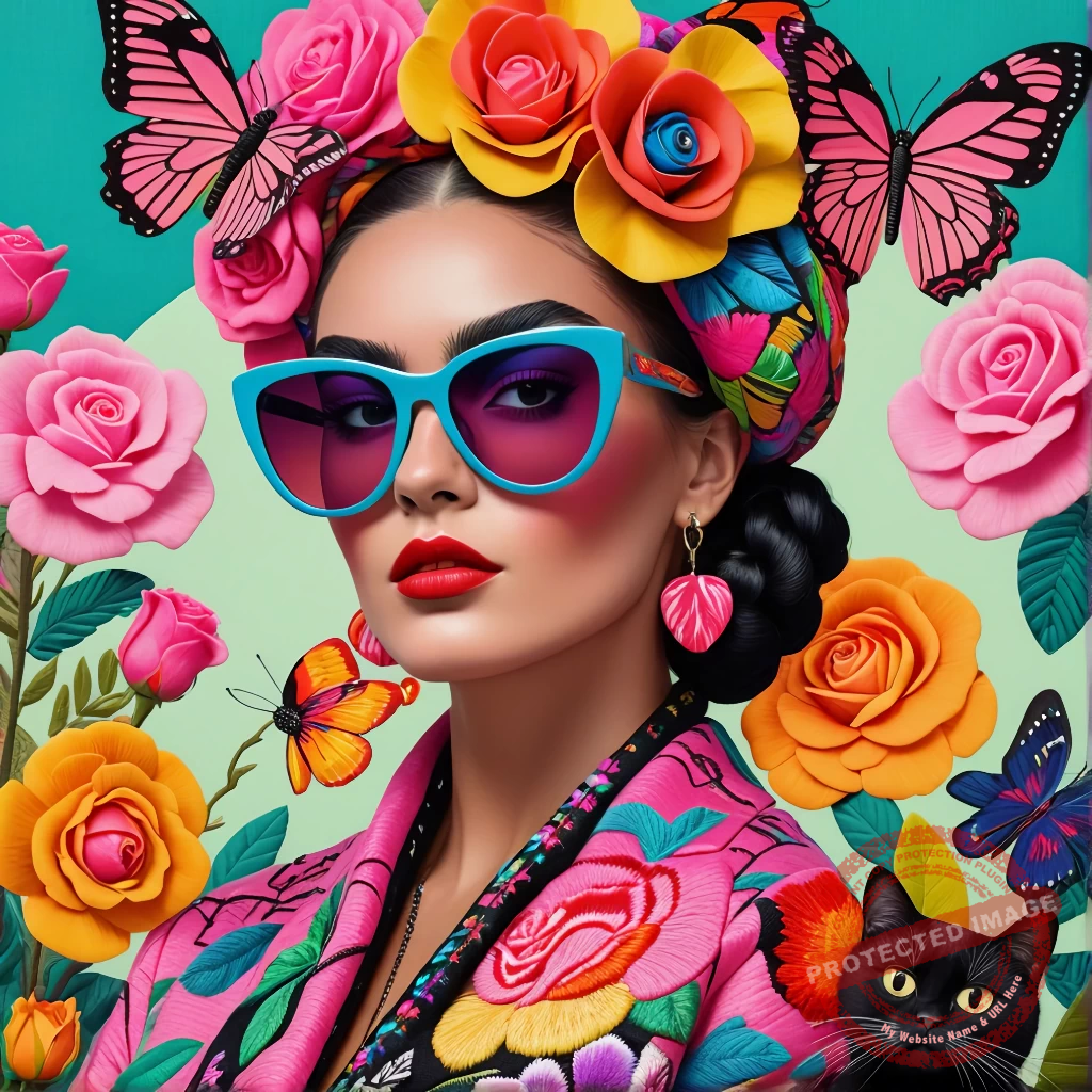 Latina-with-Cat-Art-by-Susana-Lucia-